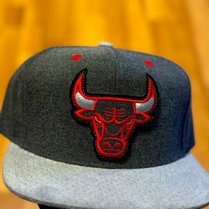 Limited Edition Grey Chicago Bulls Mitchell & Ness SnapBack Hat